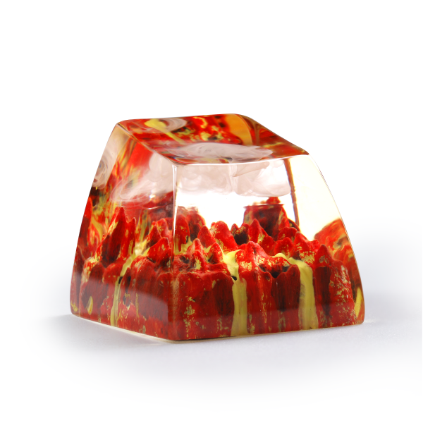 Volcano Eruption Keycap- Landscape Keycap
