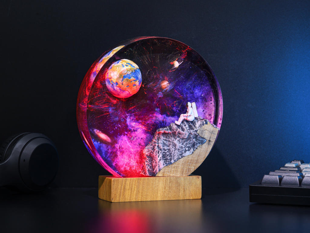 INFINITY LIGHT Epoxy Lamp 16 - Dat Craft